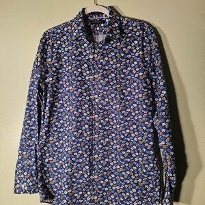 Banana Republic Navy Floral Men's Shirt